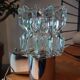 Chrome wall light and glass