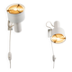 Pair of adjustable wall lamps designed by Per Sundstedt for Kosta Lampan