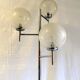 Chrome metal lamppost 3 tulip foot lights 70