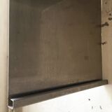 "Zig-zag" satin stainless steel shelf by Joelle Ferlande and François Monnet