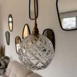 Cut crystal pendant light