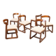 Ensemble de six chaises de salle à manger italiennes