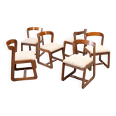 Set of six Italian dining chairs