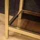 Table d'appoint étagère design en métal doré des années 80