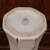 Vase Lunéville KG in painted ceramic enamelled decoration Lamppost