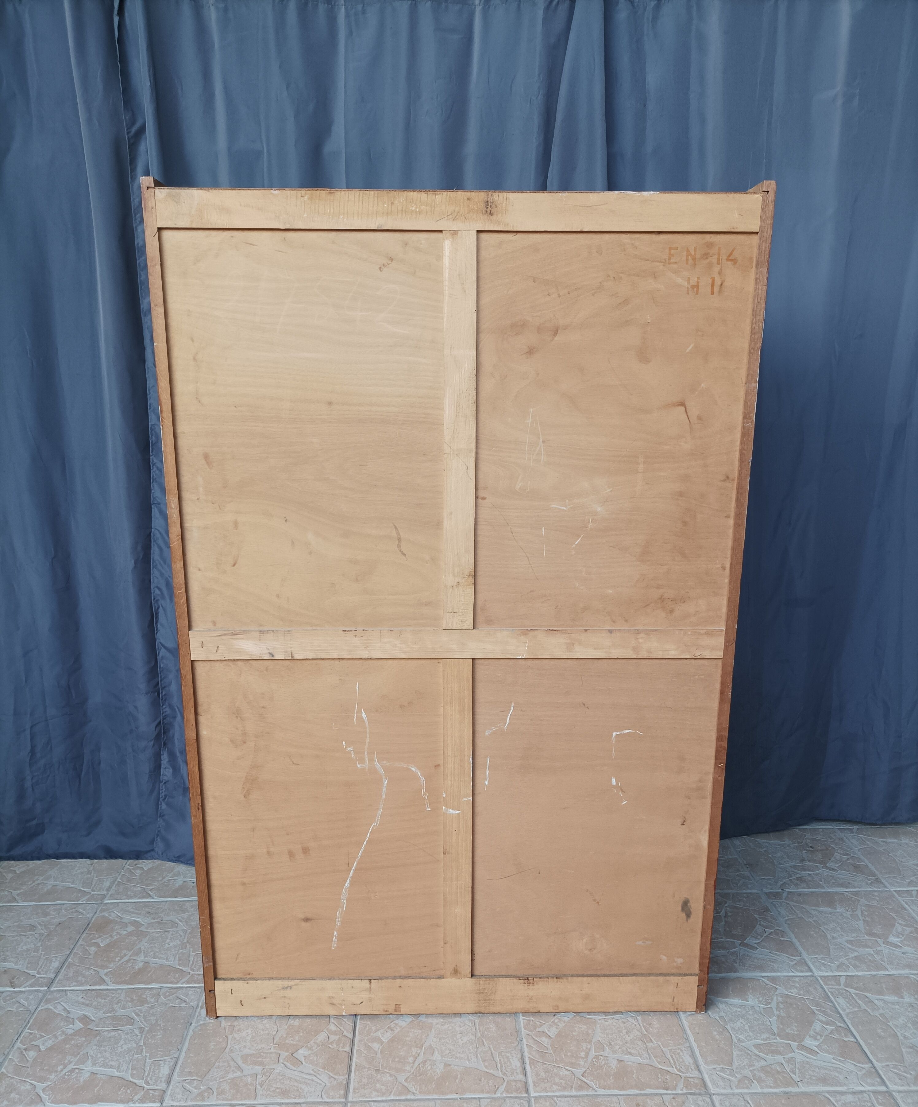 Vintage display bookcase in light oak
