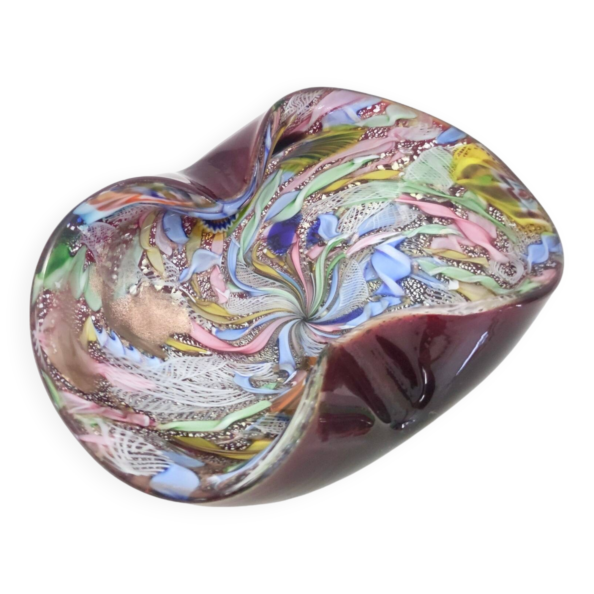 Vintage Murano Glass "Tutti Frutti" Ashtray / Vide-Poche by Giulio Radi for Avem