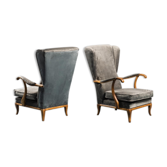 Pair of armchairs 50s vintage modern