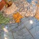 Globe in cardboard Girard and Barrere / vintage years 50-60