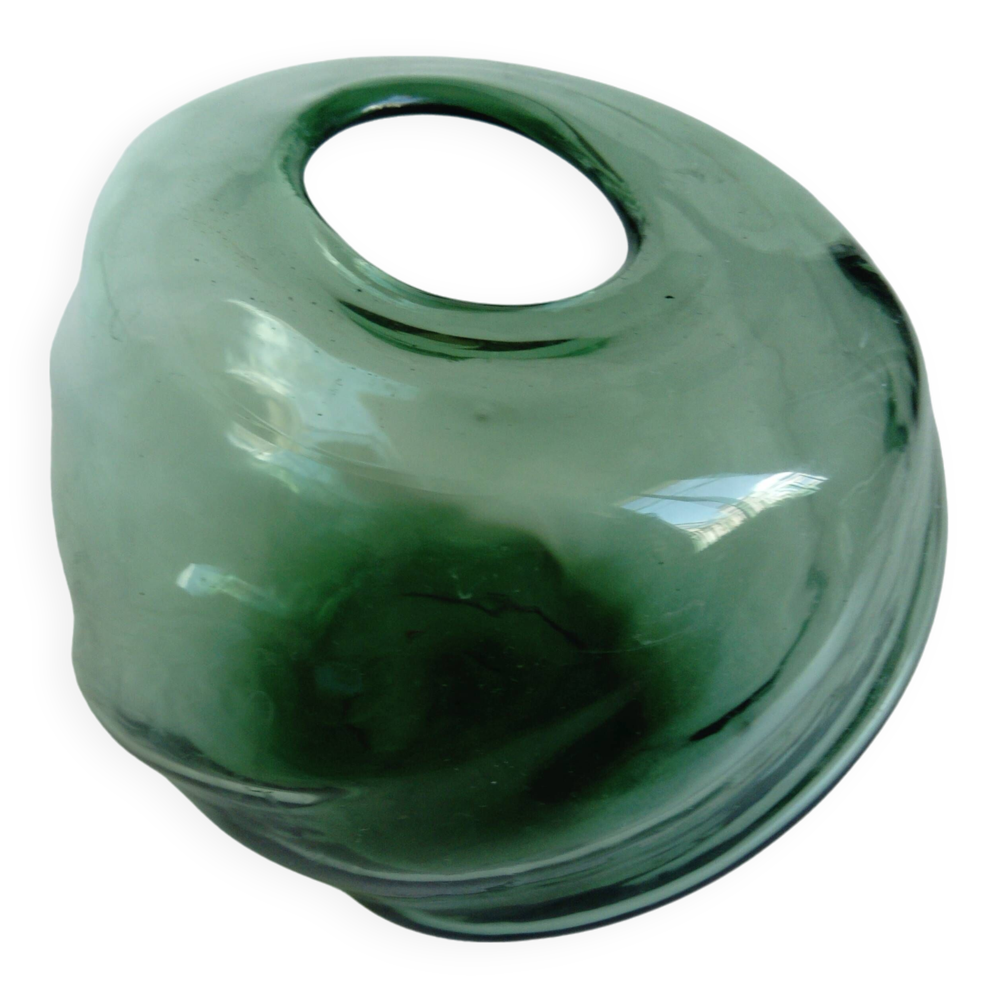 free form glass ball vase