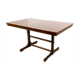 Midcentury rectangular wooden extendible dining table, italy 1960s