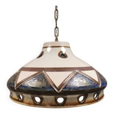 Large ceramic pendant lamp from the Danish brand Axella, 1970s.