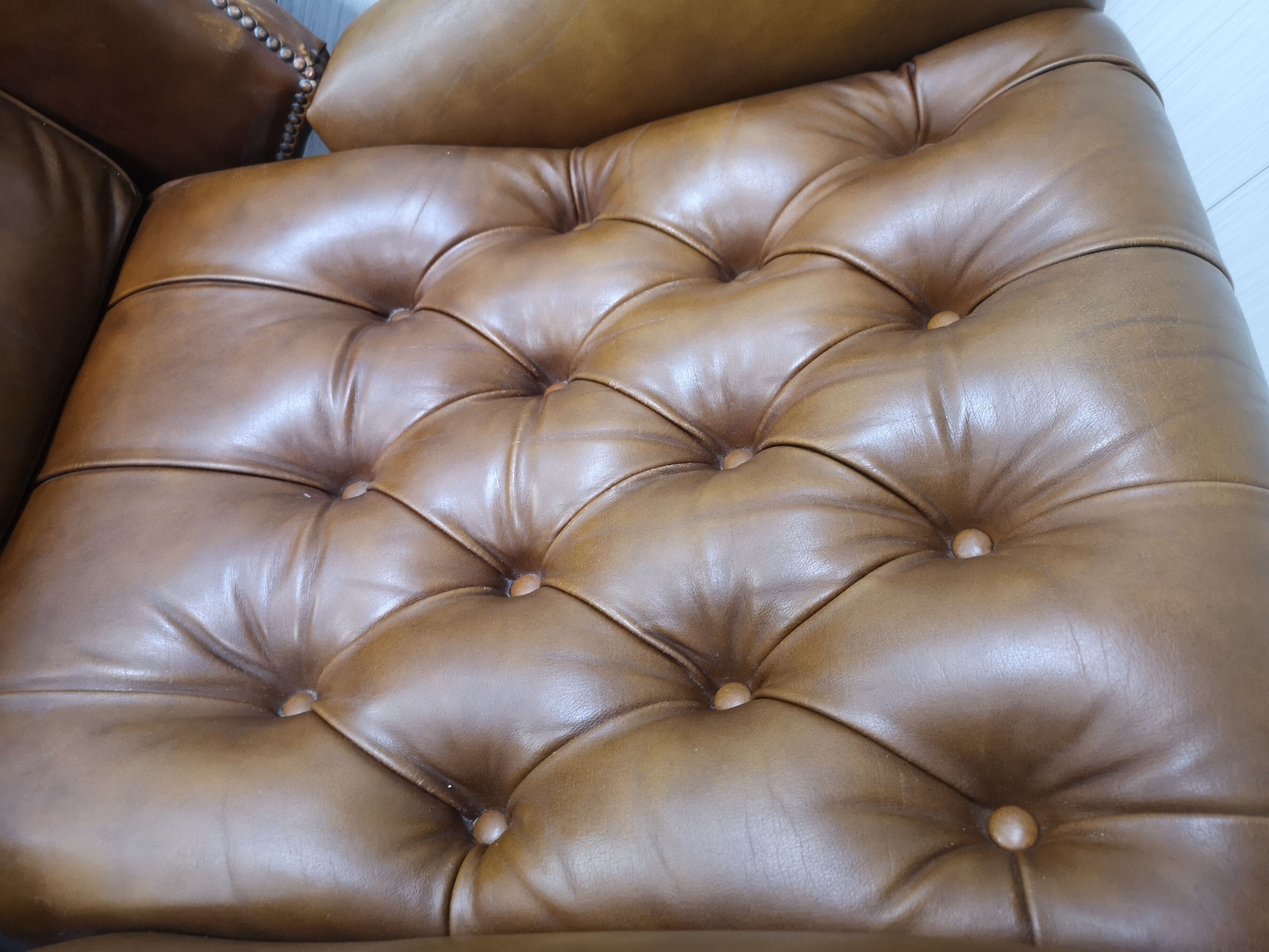 Leather reclining chair