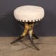 Tabouret en corne de vache victorien du 19e siècle vers 1890