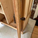 Art Deco style cabinet in raw wood, renovated