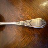 Porridge spoon silver plated goldwork felix freres floral decoration