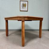 Art Deco extendable oak table, renovated
