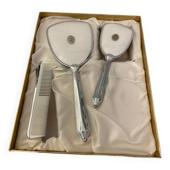 Hand to facing vanity set, hairbrush and comb 50s/60s