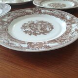Set of 6 old flat plates