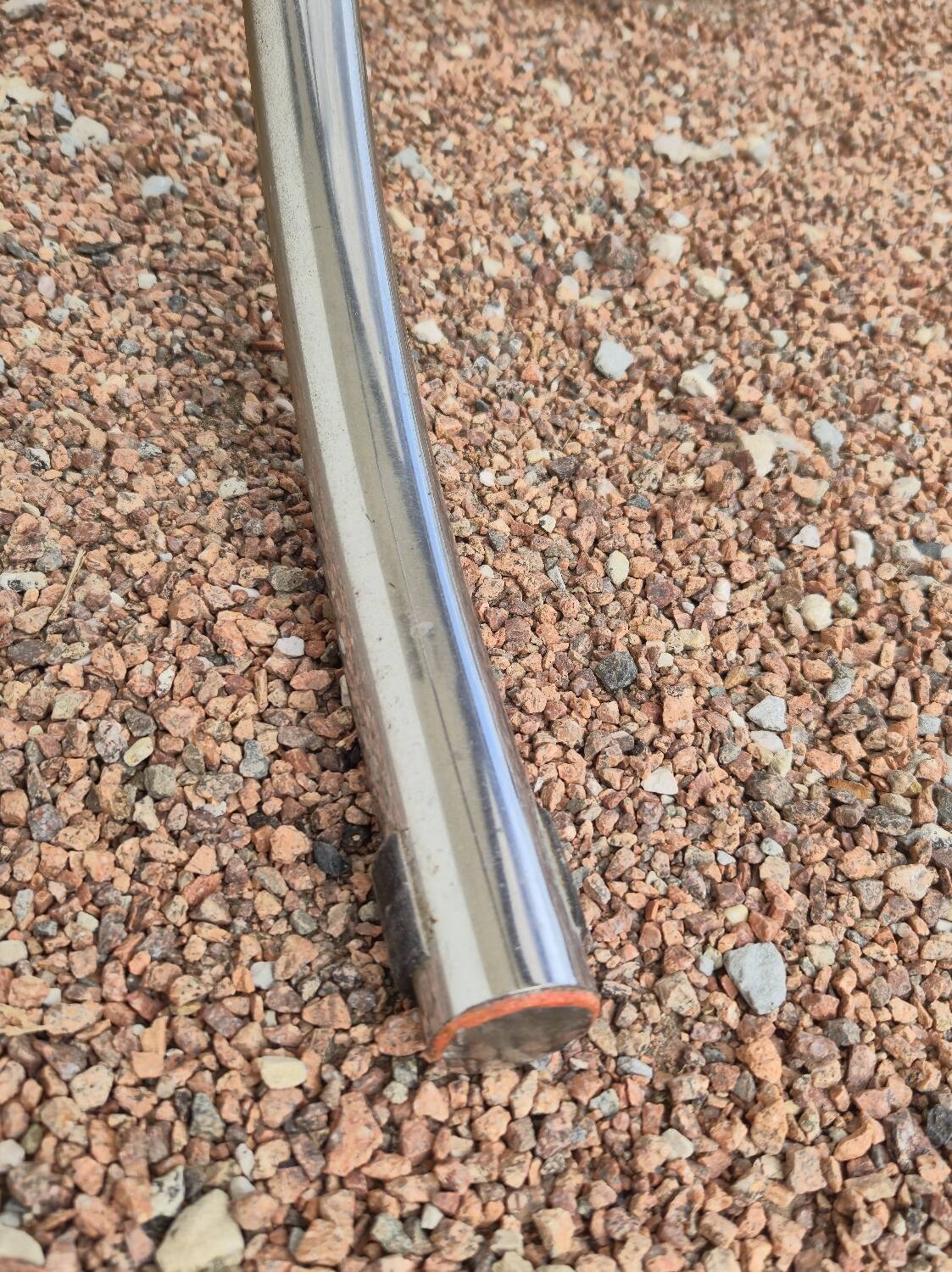 Vintage oval design table in smoked glass and chrome legs