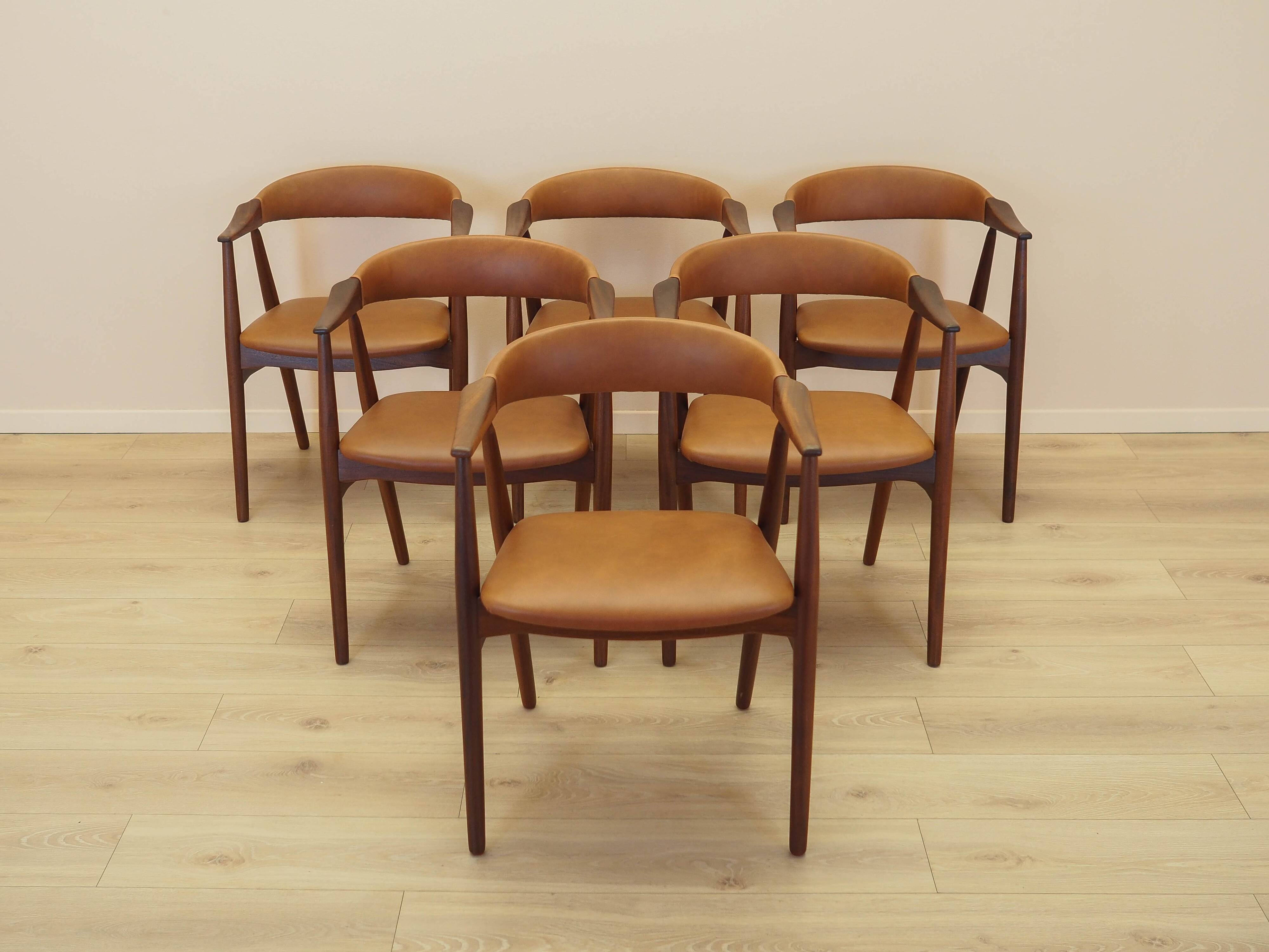 Set of six teak chairs, Danish design, 1970s, made in Denmark
