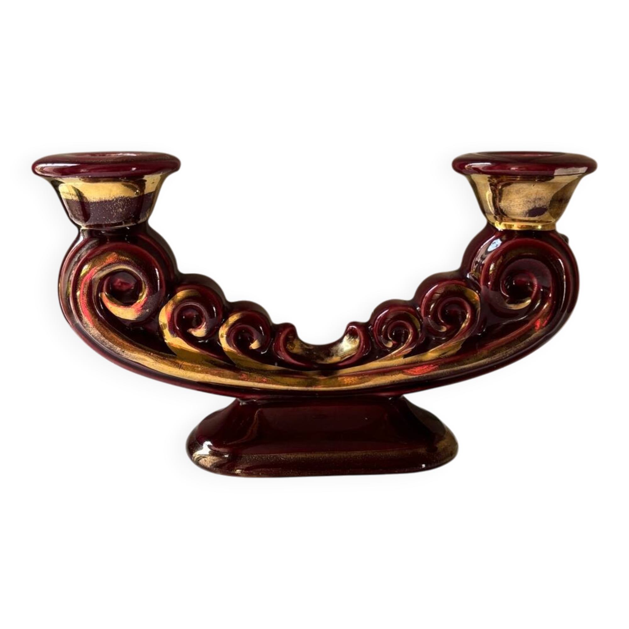 Art Deco ceramic candlestick