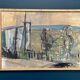Original Swedish Oil on Canvas – “Abstract Landscape” by S. Hamlet – Dated 1960 – Vintage and Framed – 66 × 48 cm (26" × 18.9")