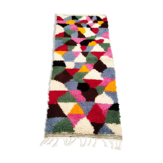 Handmade wool Berber rug 155 x 60 cm