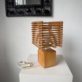 Constructivist wooden table lamp
