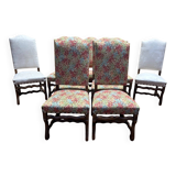 Série de 9 chaises de style Louis XIII