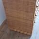 Vintage wicker and rattan 4-drawer chest of drawers