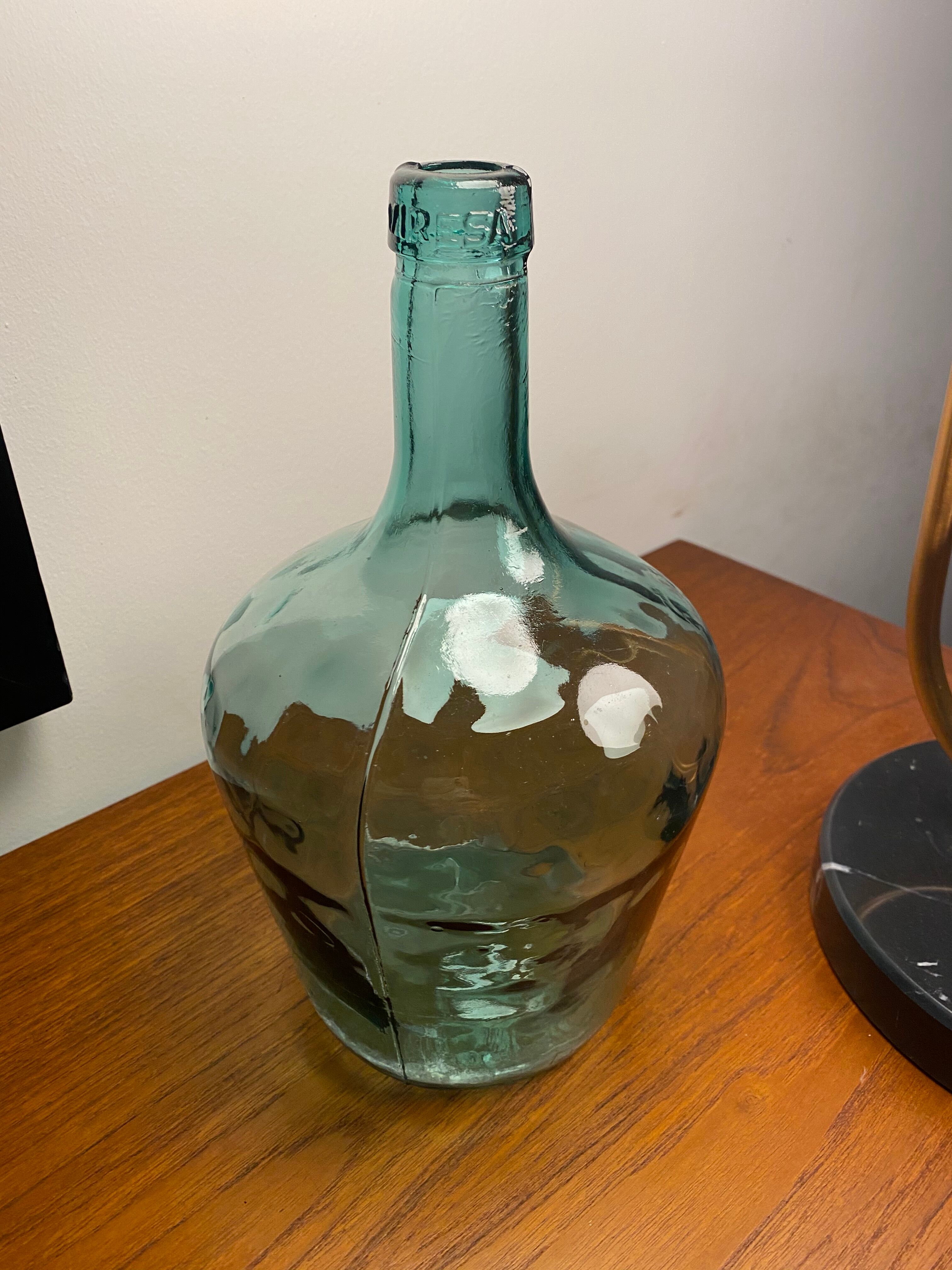 Demijohn blue glass