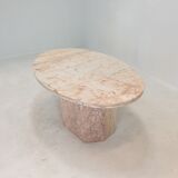 Italian marble oval coffee table, 1970's