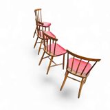 4 chaises à fuseaux des années 1960