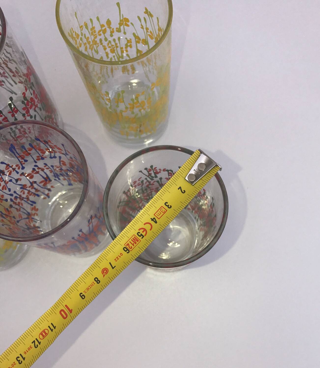 Set of 5 antique glasses