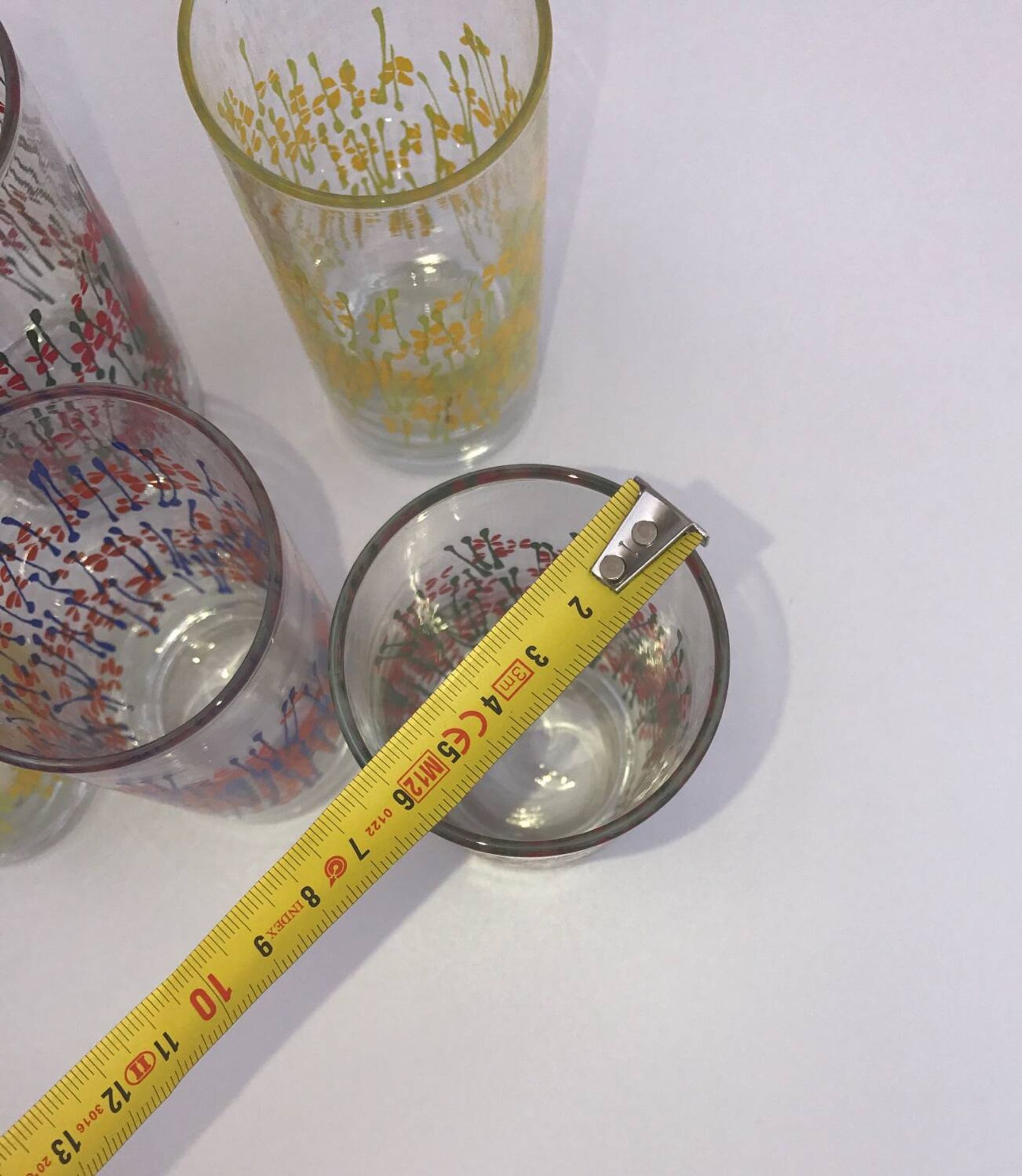Set of 5 antique glasses