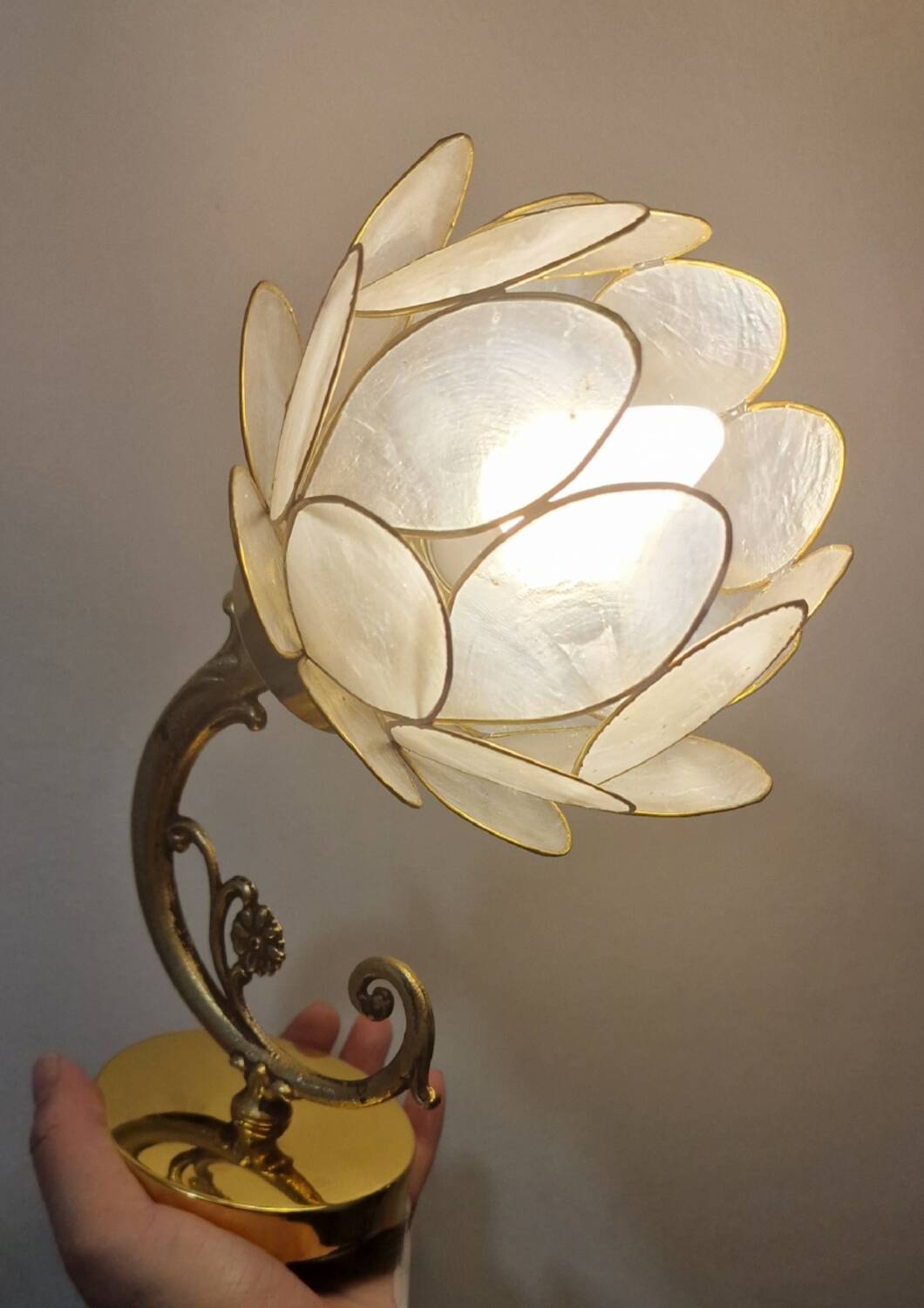 Duo appliques fleurs de nacre