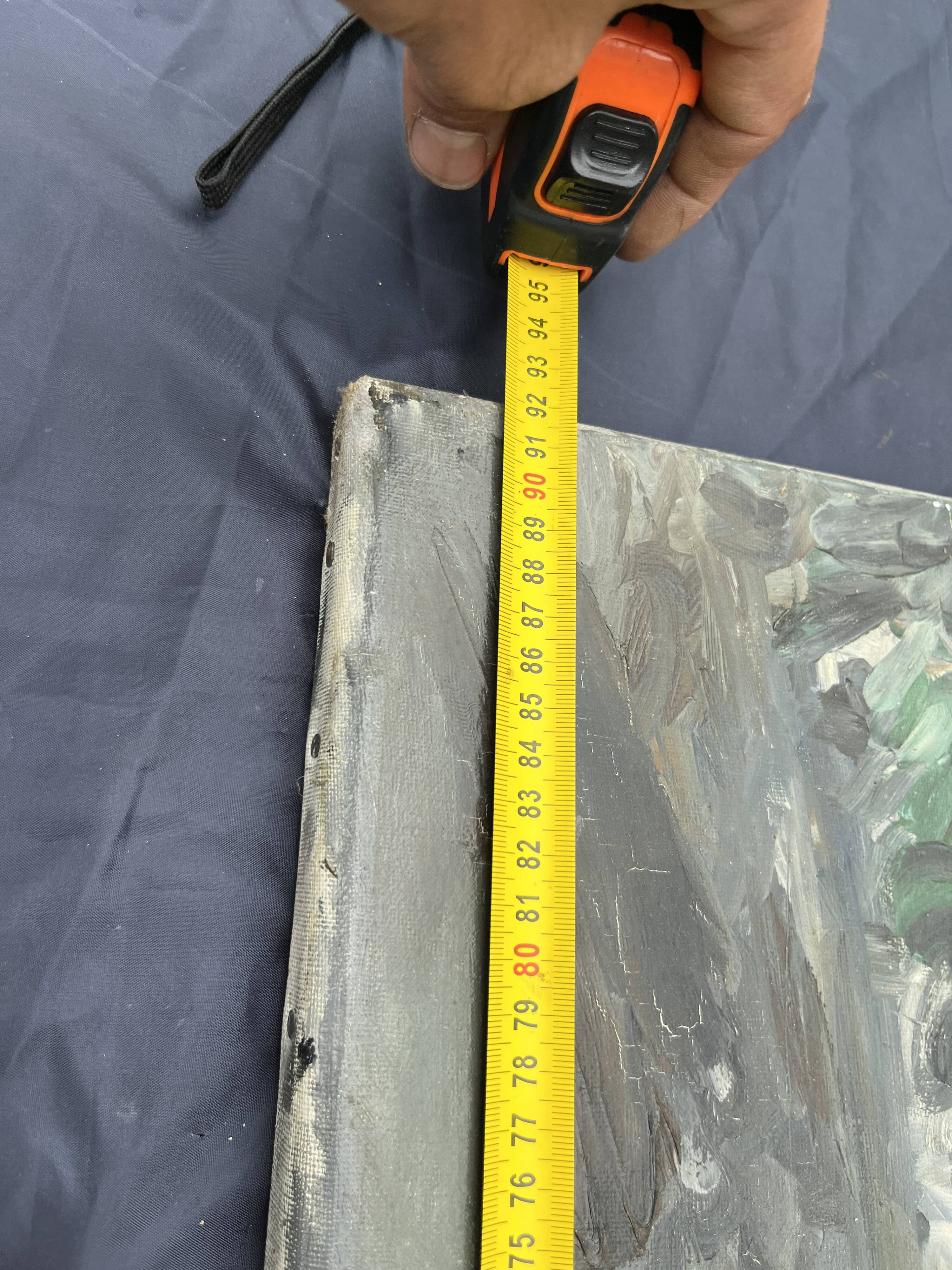 Expressionist landscape painting, signed, 92 x 65 cm