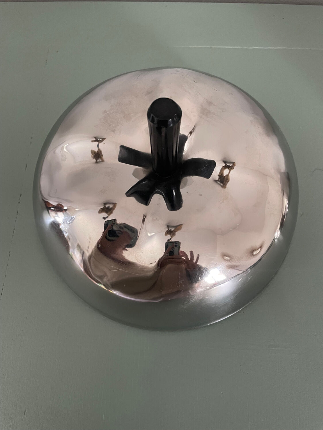 1970s chrome apple-shaped ice bucket