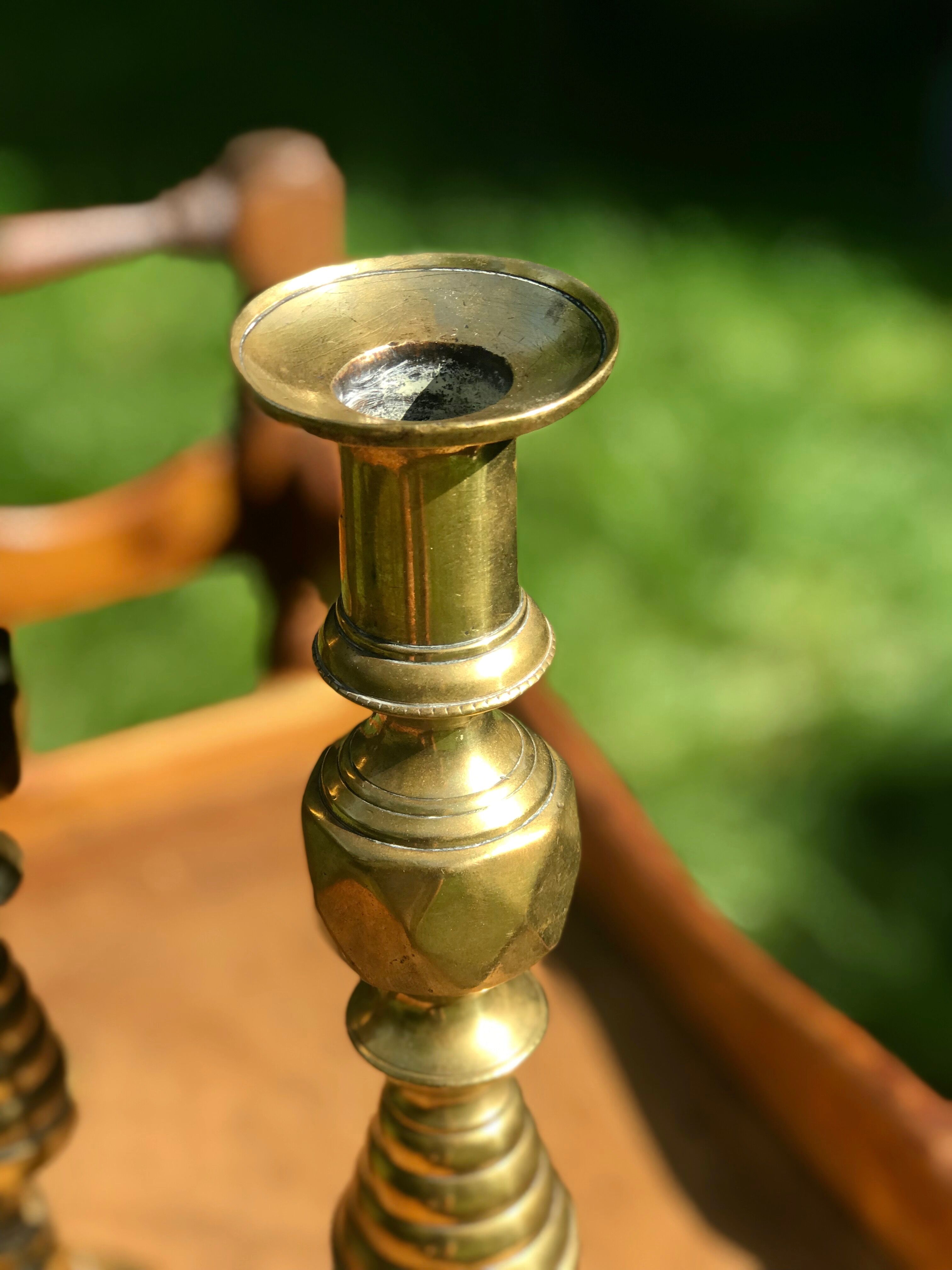 English brass candlesticks