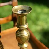 Bougeoirs anglais en laiton