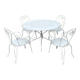 Ensemble salon de jardin en fer forgé avec 4 chaises