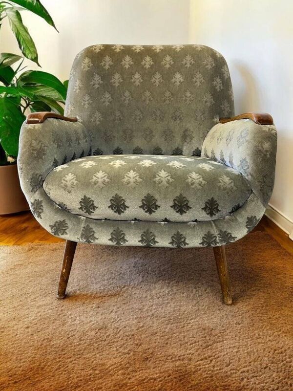 Fauteuil cocktail vintage bleu clair / fauteuil / fauteuil une place