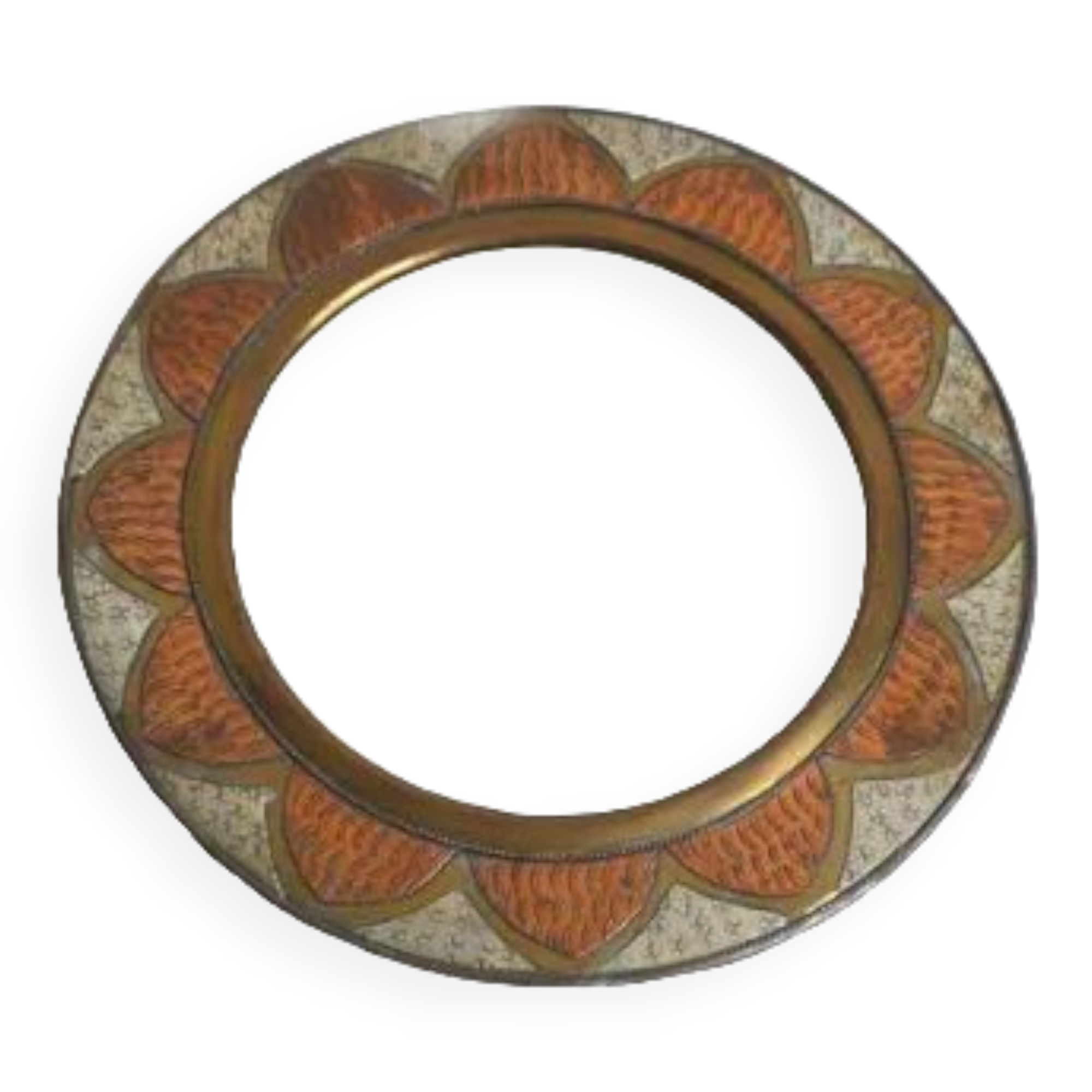 Moroccan copper and brass mirror