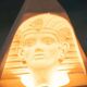 Egyptian stone table lamp, vintage 70s/80s mood lamp.