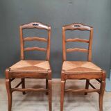 Paire de chaise paillees dix-neuvieme sciecle