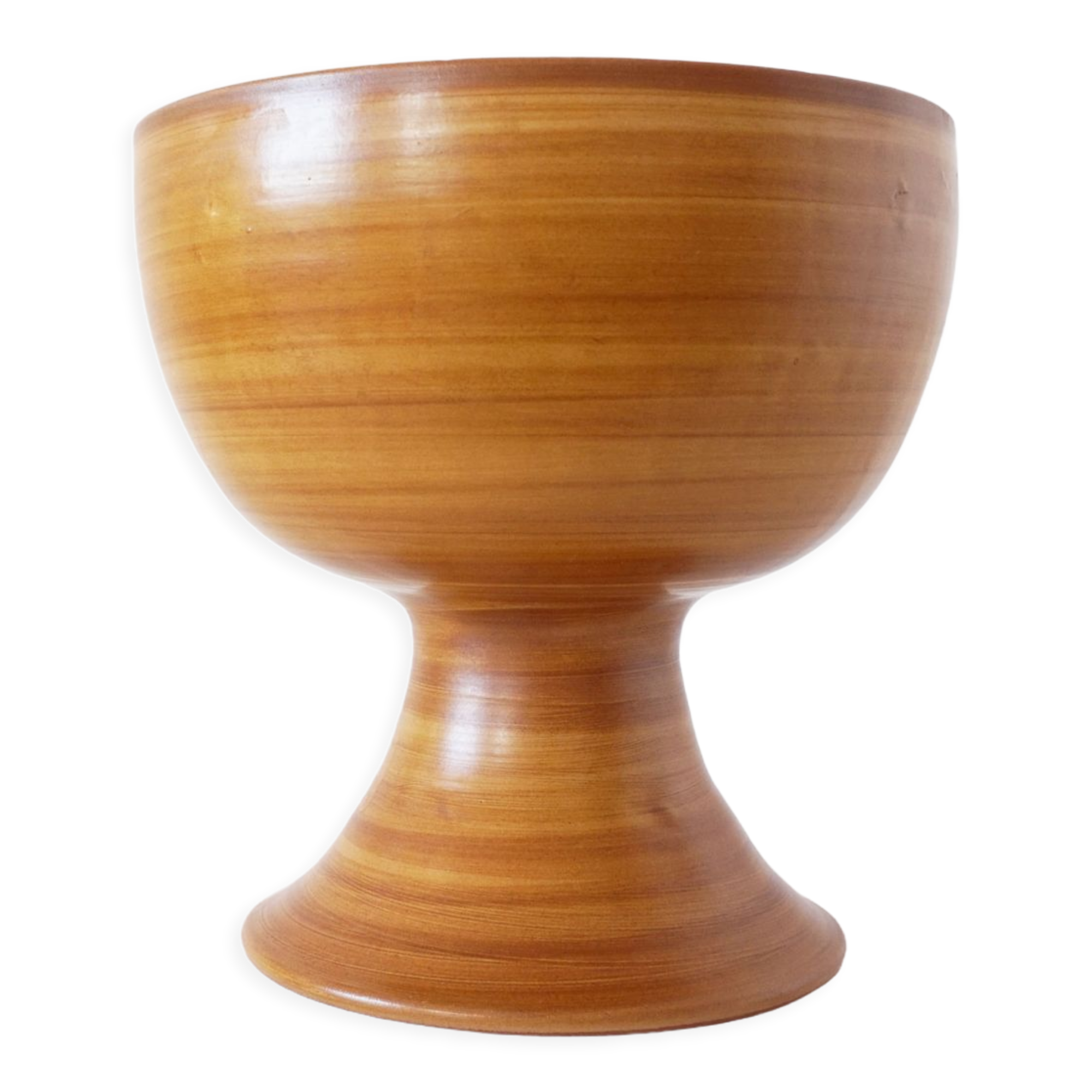 Ceramic cup imitation wood 1970