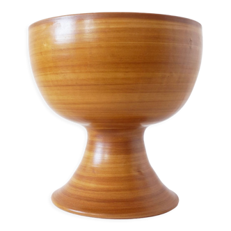 Coupe en céramique imitation bois 1970