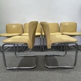 Vintage Chairs in Chrome Plated Steel, 1970s, Set of 6