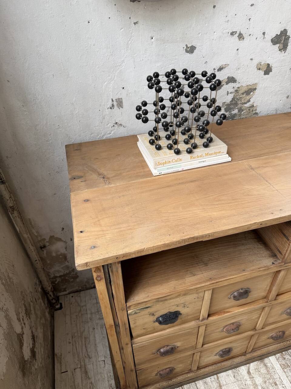 Meuble de métier pin XL années 50